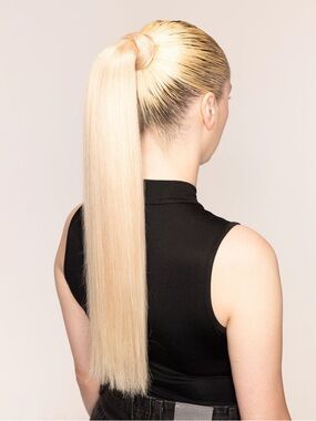 BELLAMI Platinum Blonde Sleek High Ponytail Extension